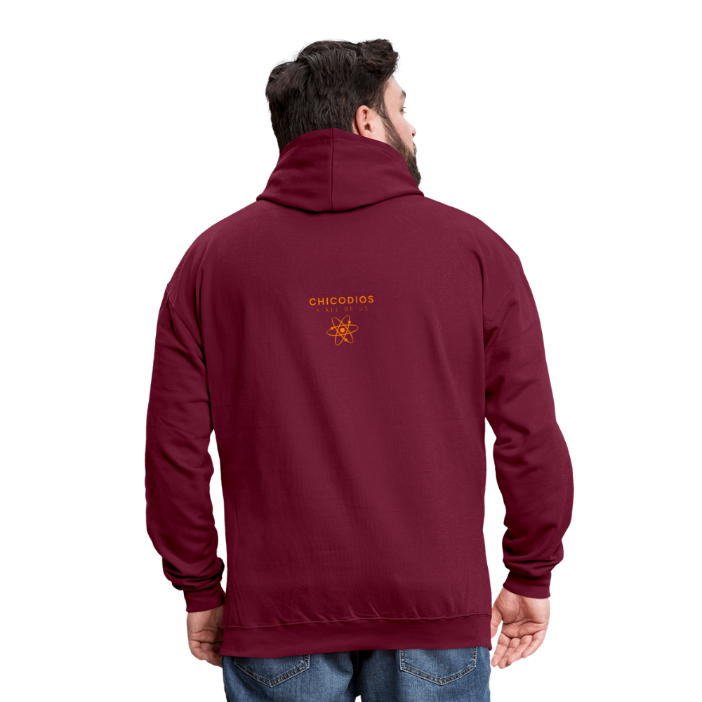 Juicy Kontrast-Hoodie - Weinrot/Anthrazit