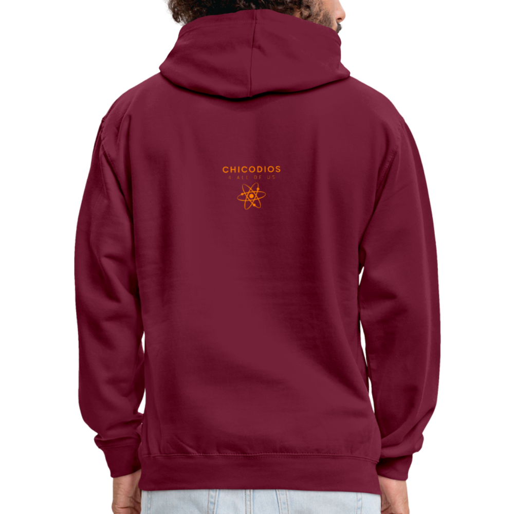 Juicy Kontrast-Hoodie - Weinrot/Anthrazit