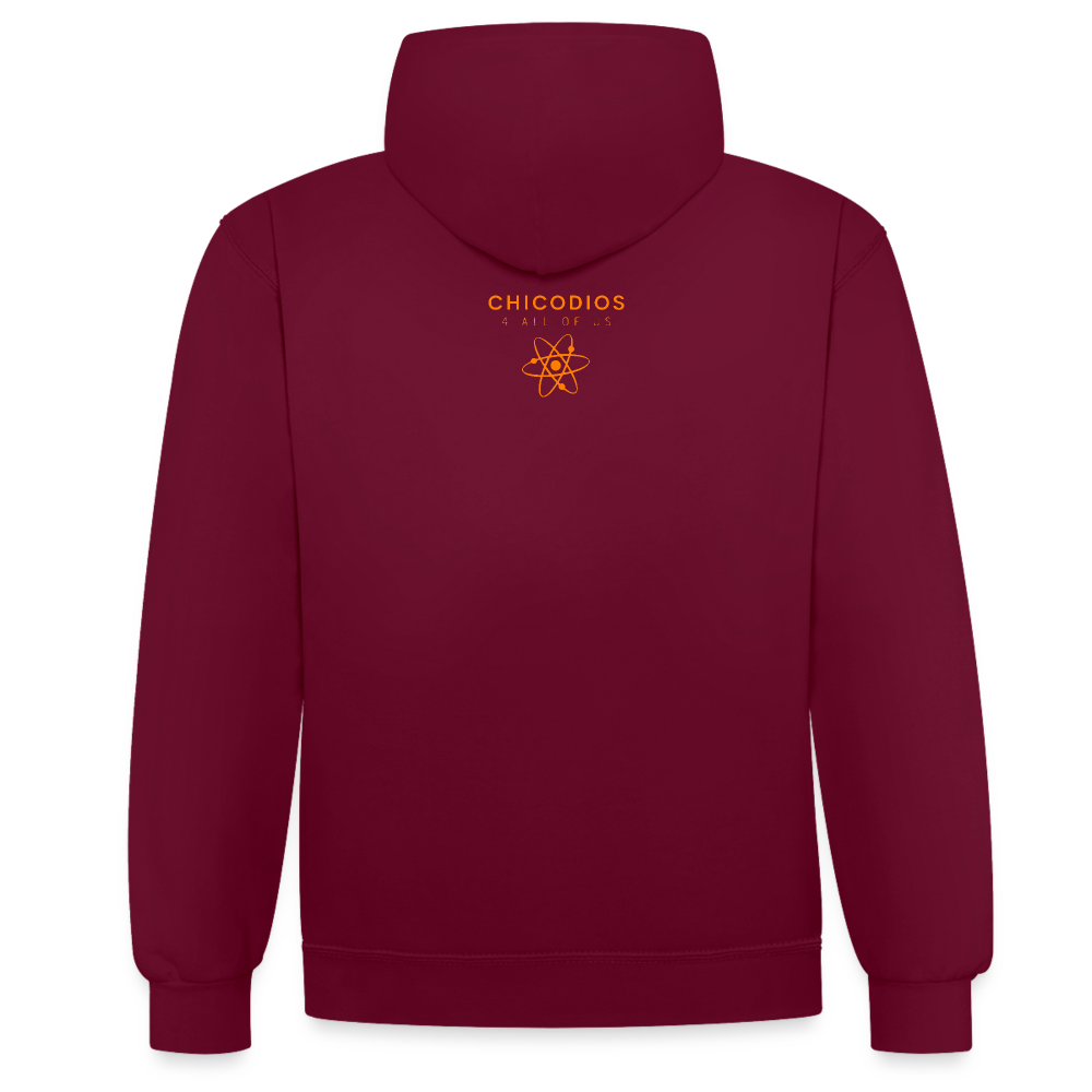 Juicy Kontrast-Hoodie - Weinrot/Anthrazit