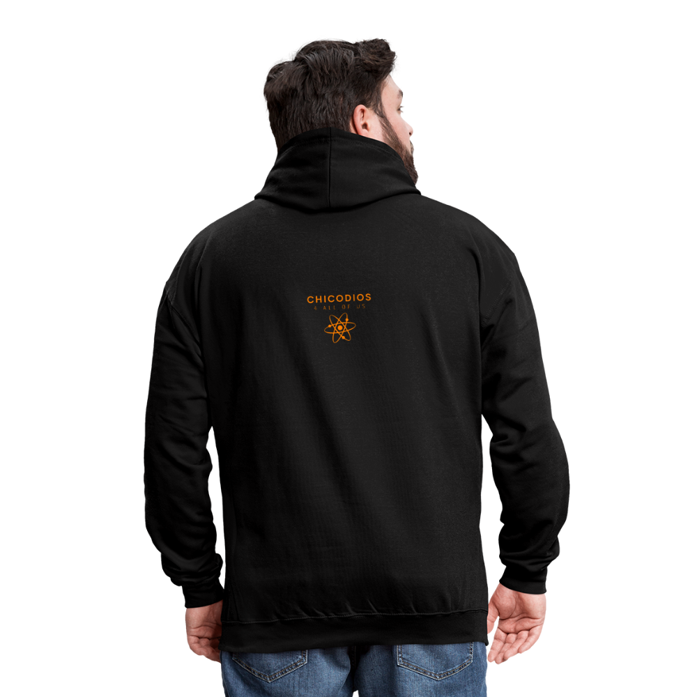Juicy Kontrast-Hoodie - Schwarz/Grau meliert