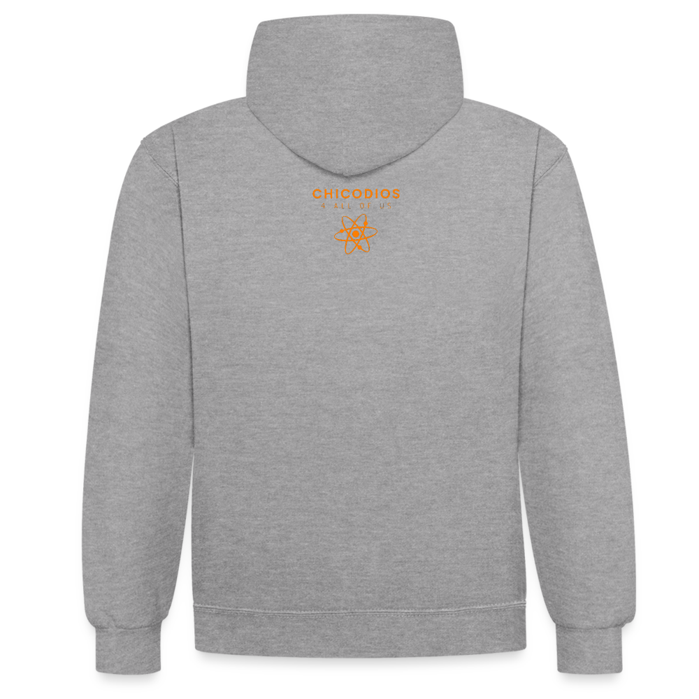Juicy Kontrast-Hoodie - Grau meliert/Navy
