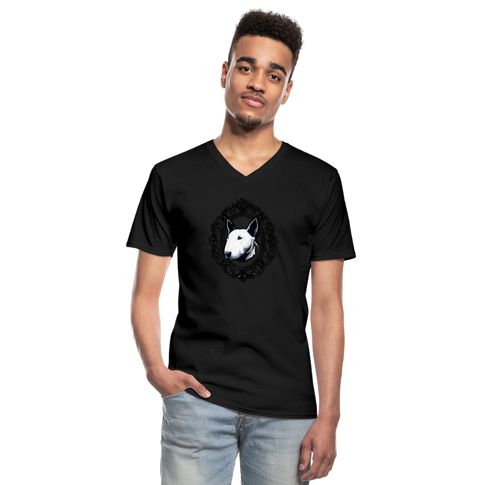 Bullterrier Finest Klassisches Männer-T-Shirt mit V-Ausschnitt - Schwarz