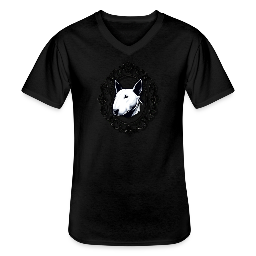 Bullterrier Finest Klassisches Männer-T-Shirt mit V-Ausschnitt - Schwarz