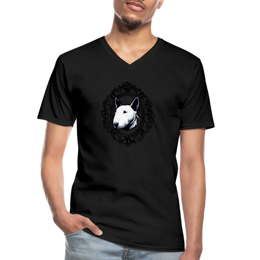 Bullterrier Finest Klassisches Männer-T-Shirt mit V-Ausschnitt - Schwarz