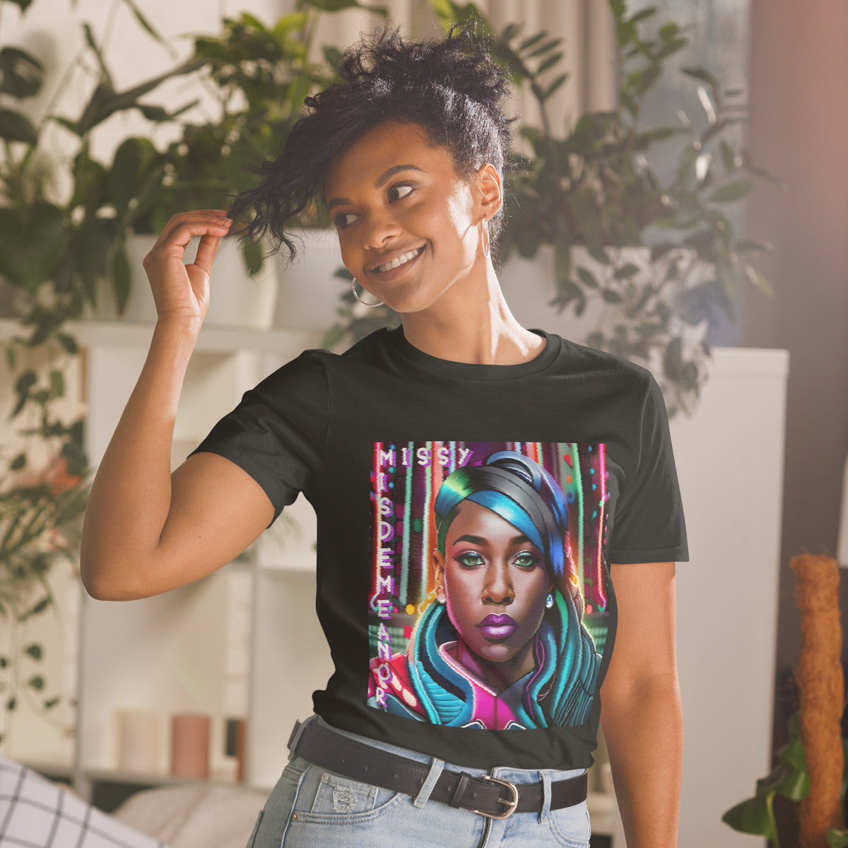Missy Misdemeanor (Bildstörung, gewollt) Kurzärmeliges Unisex-T-Shirt