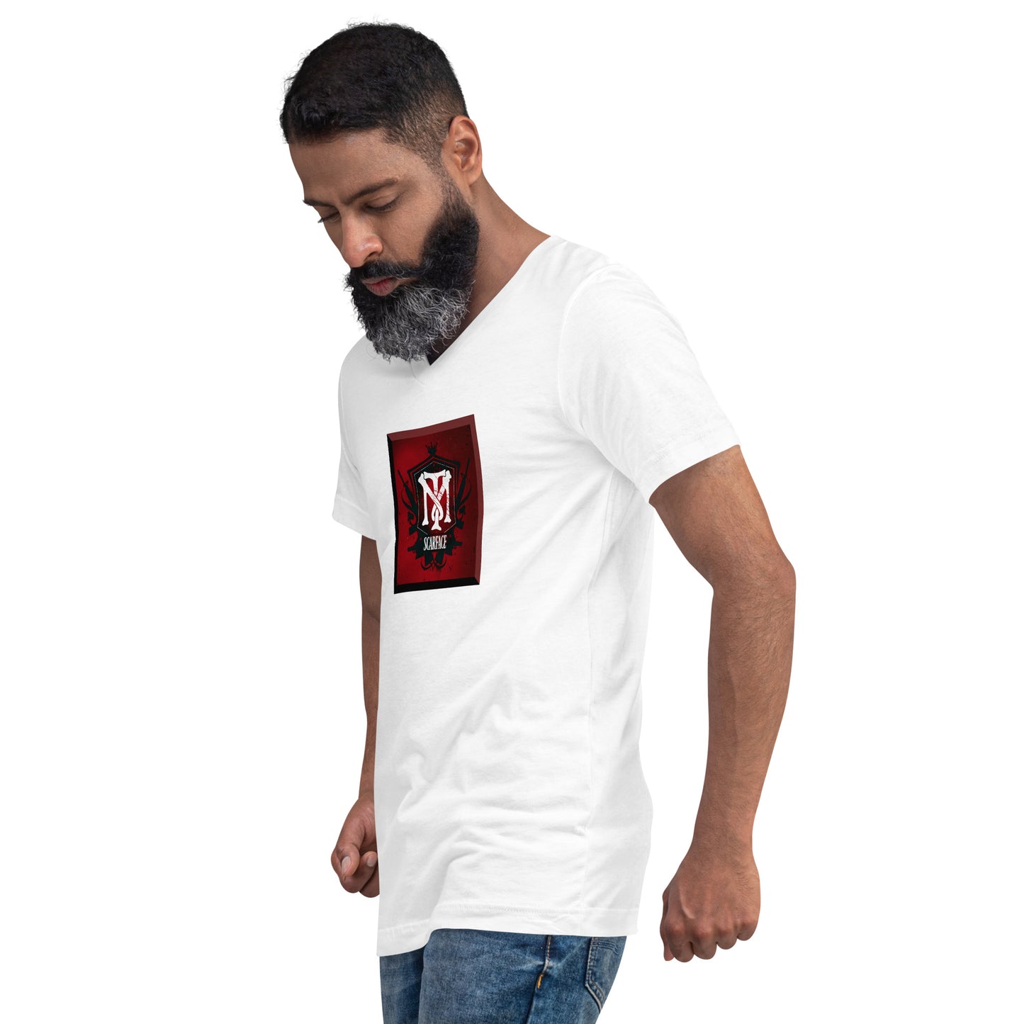 Tony Montana Logo Kurzärmeliges Unisex-T-Shirt mit V-Ausschnitt