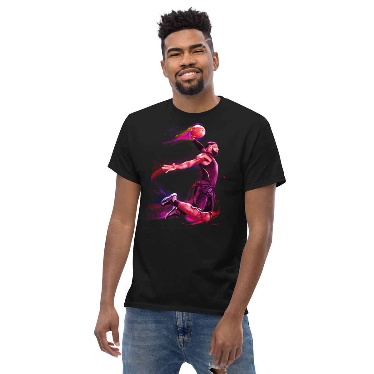 Klassisches Herren-T-Shirt Basketballer