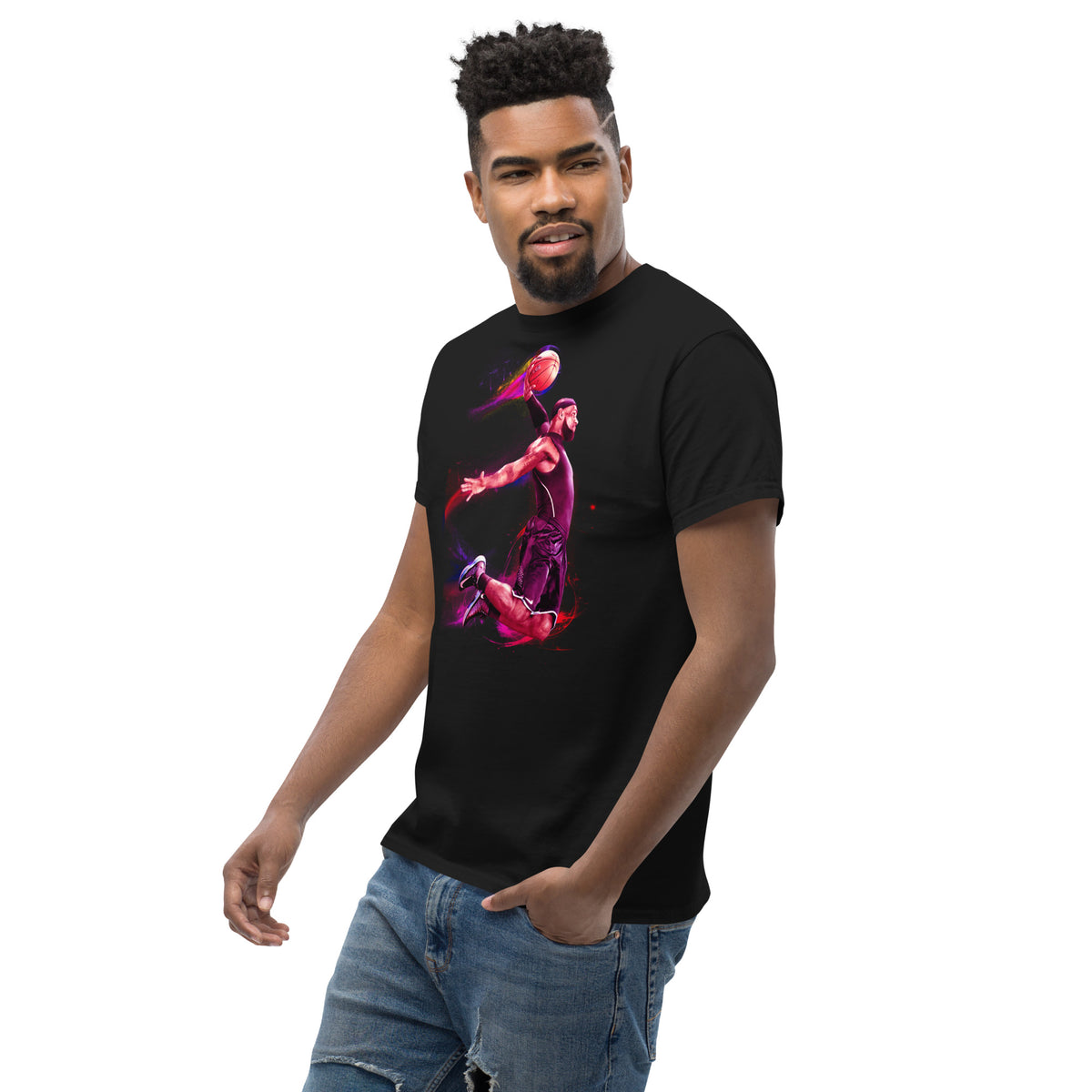 Klassisches Herren-T-Shirt Basketballer