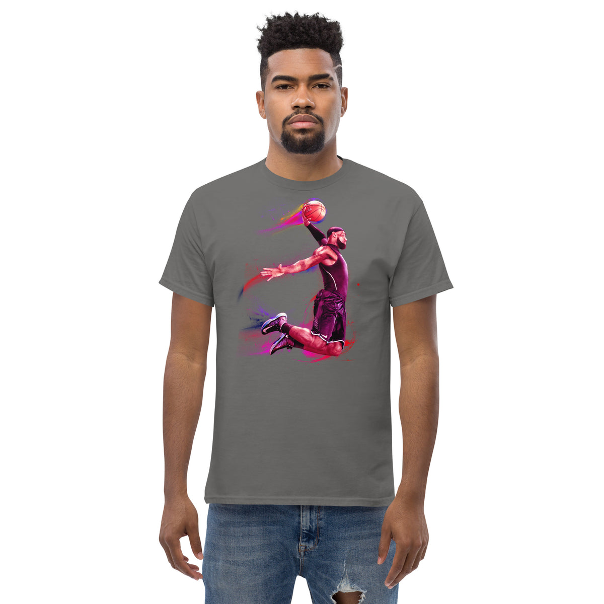 Klassisches Herren-T-Shirt Basketballer