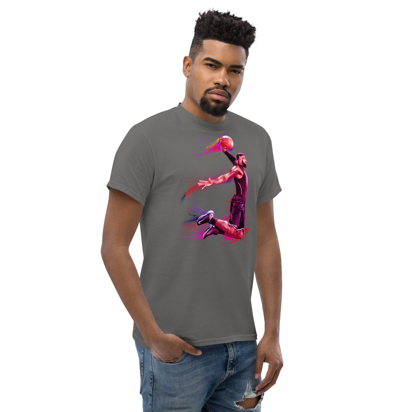 Klassisches Herren-T-Shirt Basketballer