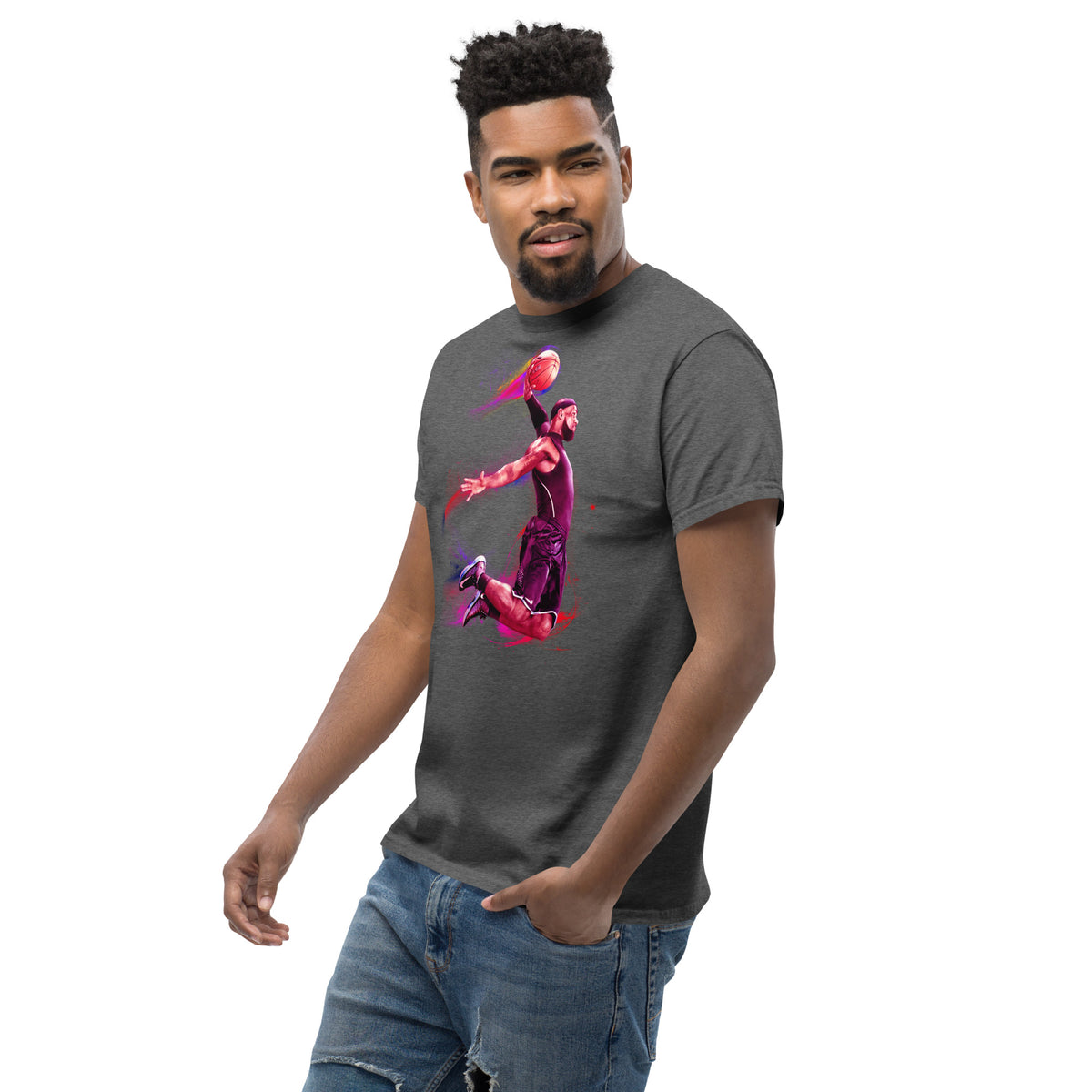 Klassisches Herren-T-Shirt Basketballer