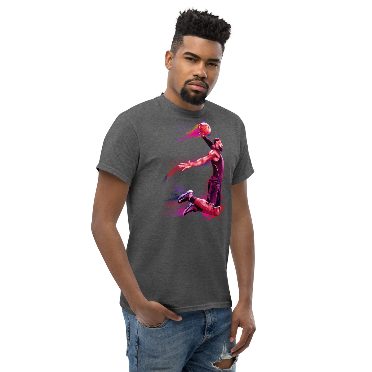 Klassisches Herren-T-Shirt Basketballer