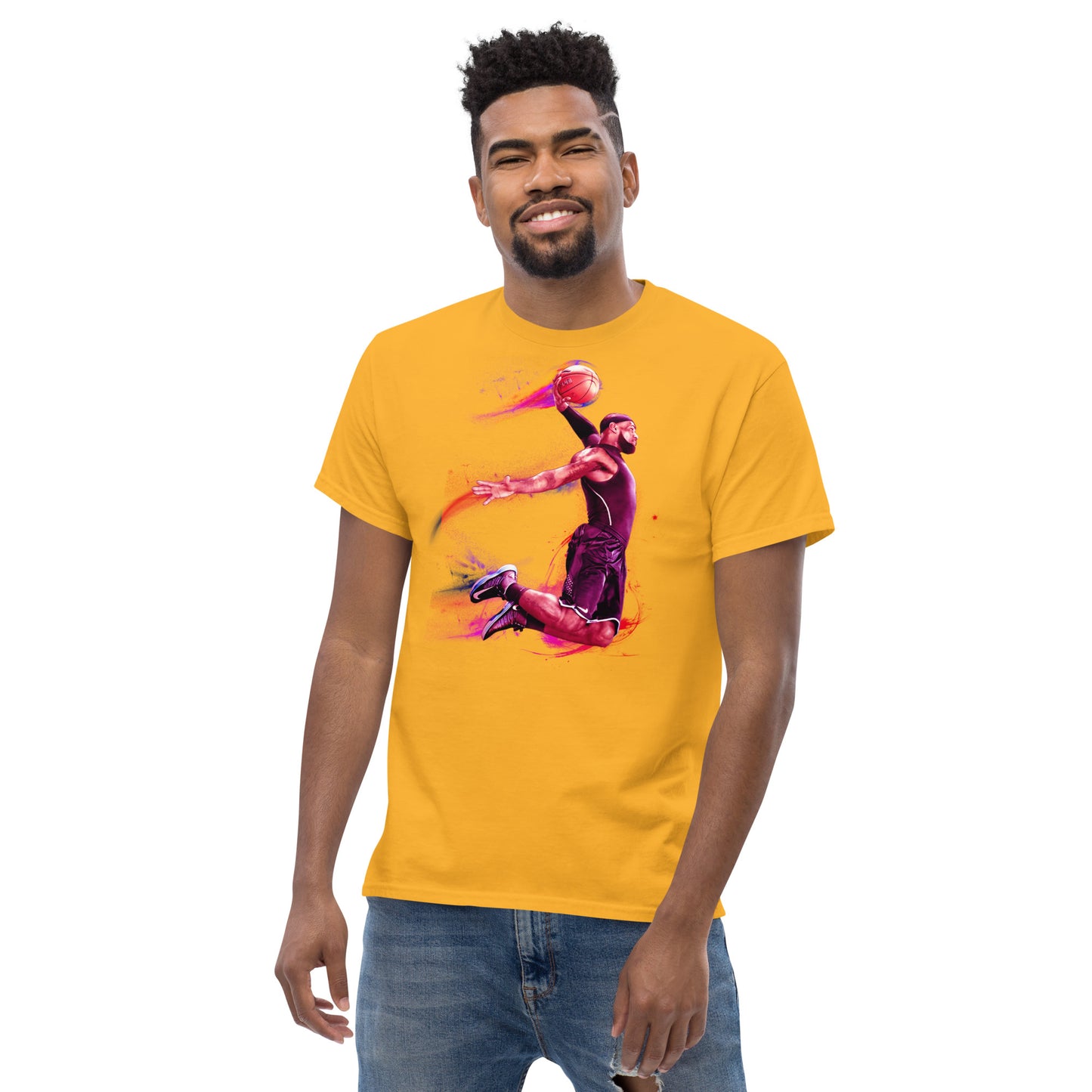 Klassisches Herren-T-Shirt Basketballer