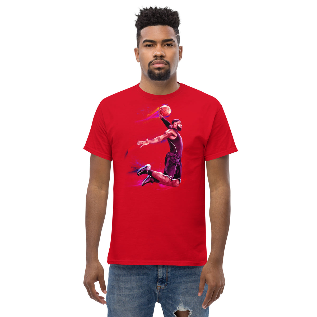 Klassisches Herren-T-Shirt Basketballer