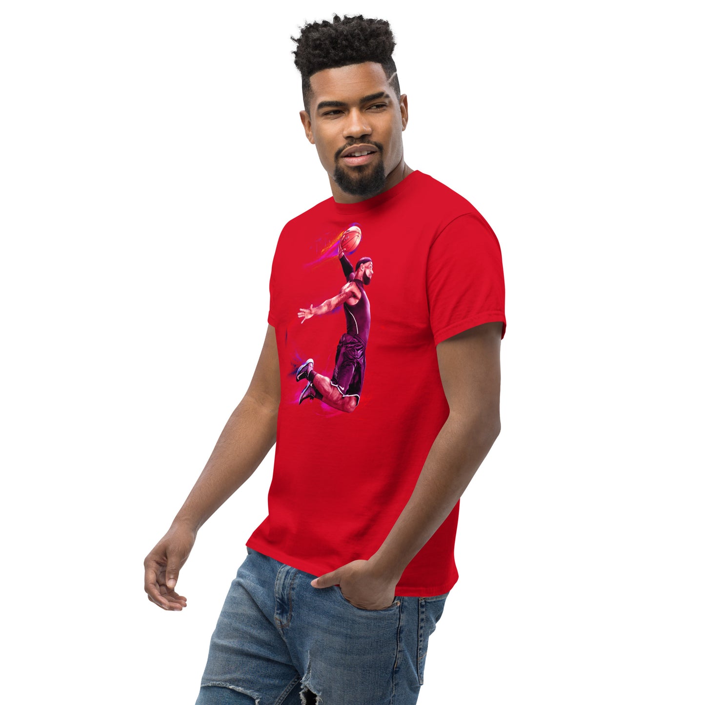 Klassisches Herren-T-Shirt Basketballer