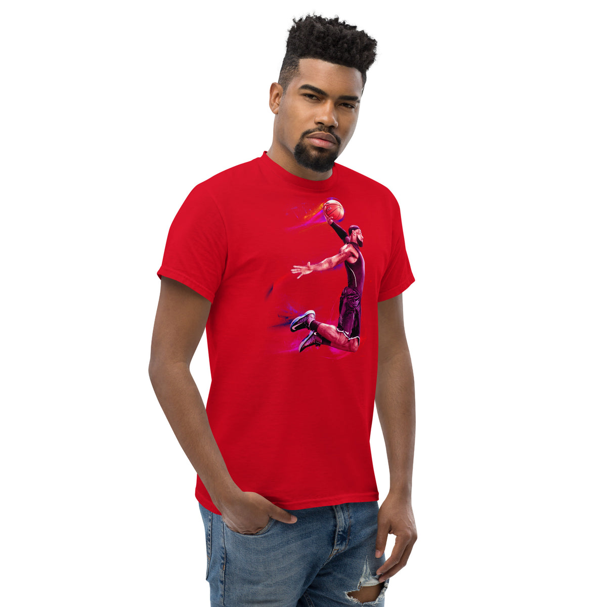 Klassisches Herren-T-Shirt Basketballer