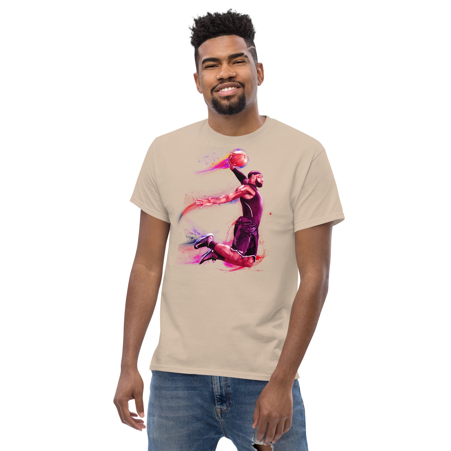 Klassisches Herren-T-Shirt Basketballer