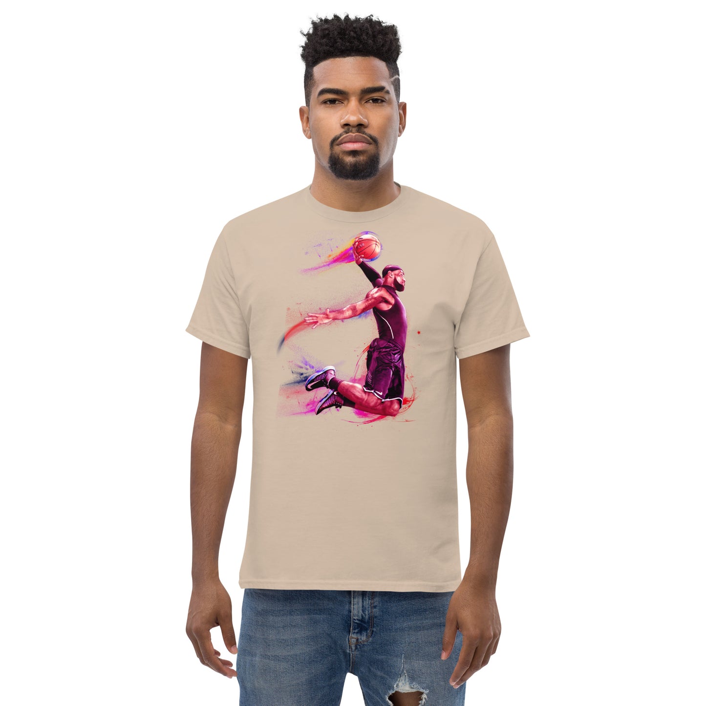 Klassisches Herren-T-Shirt Basketballer