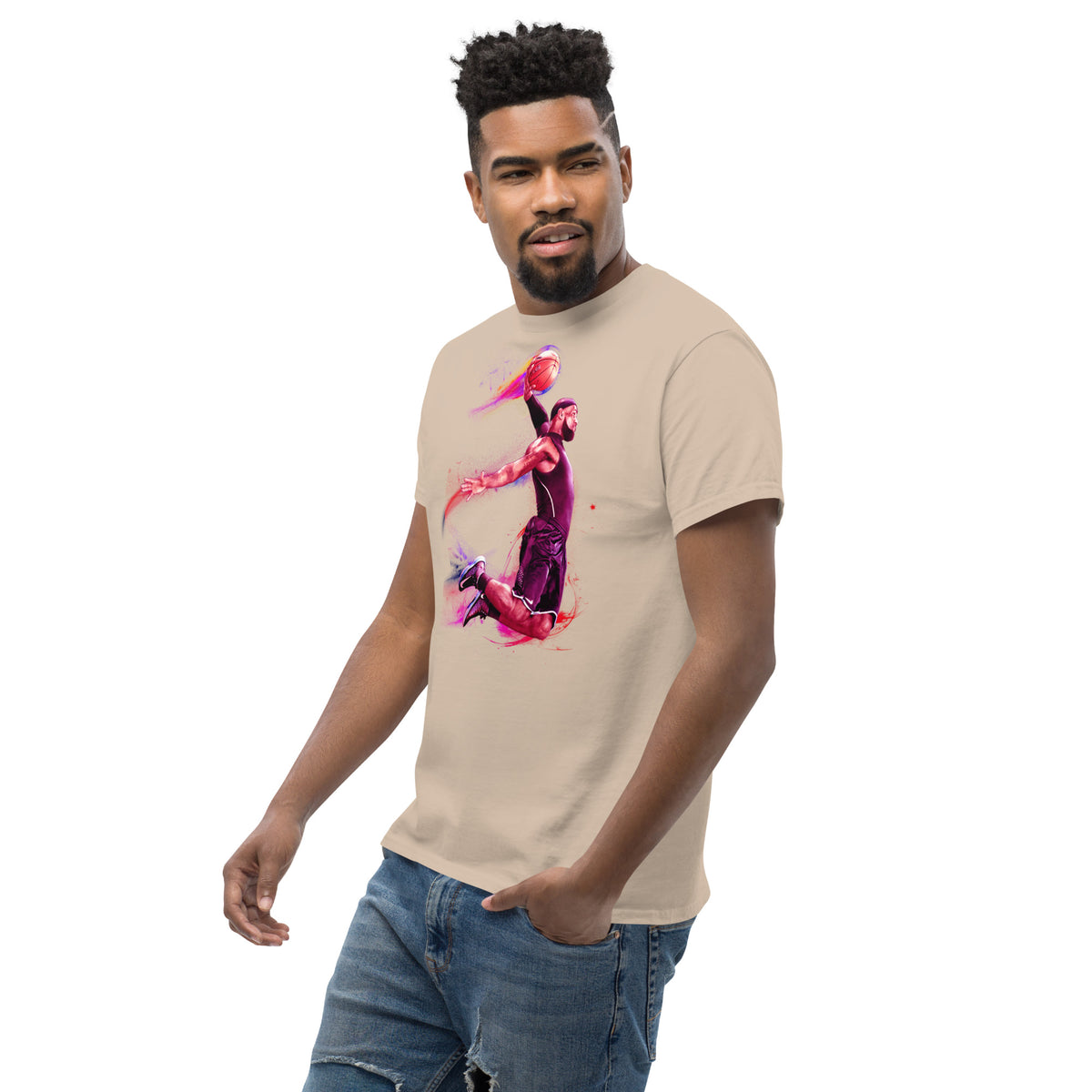 Klassisches Herren-T-Shirt Basketballer