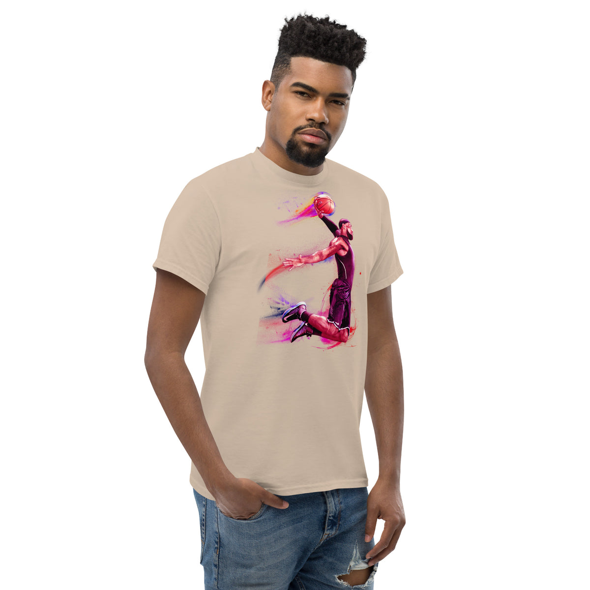Klassisches Herren-T-Shirt Basketballer