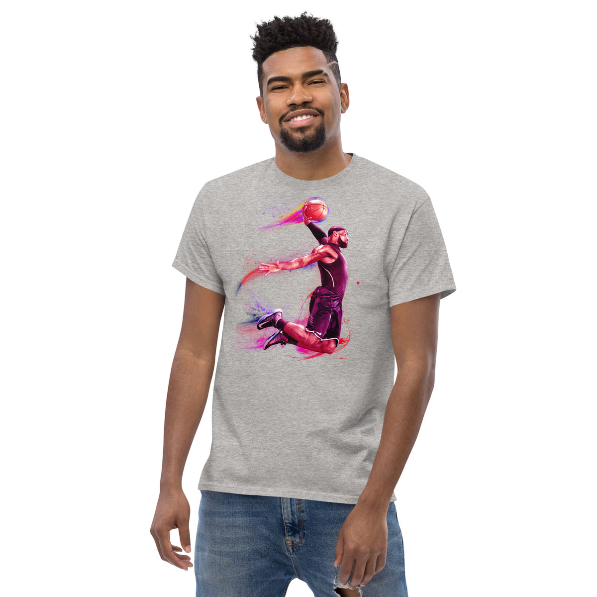 Klassisches Herren-T-Shirt Basketballer