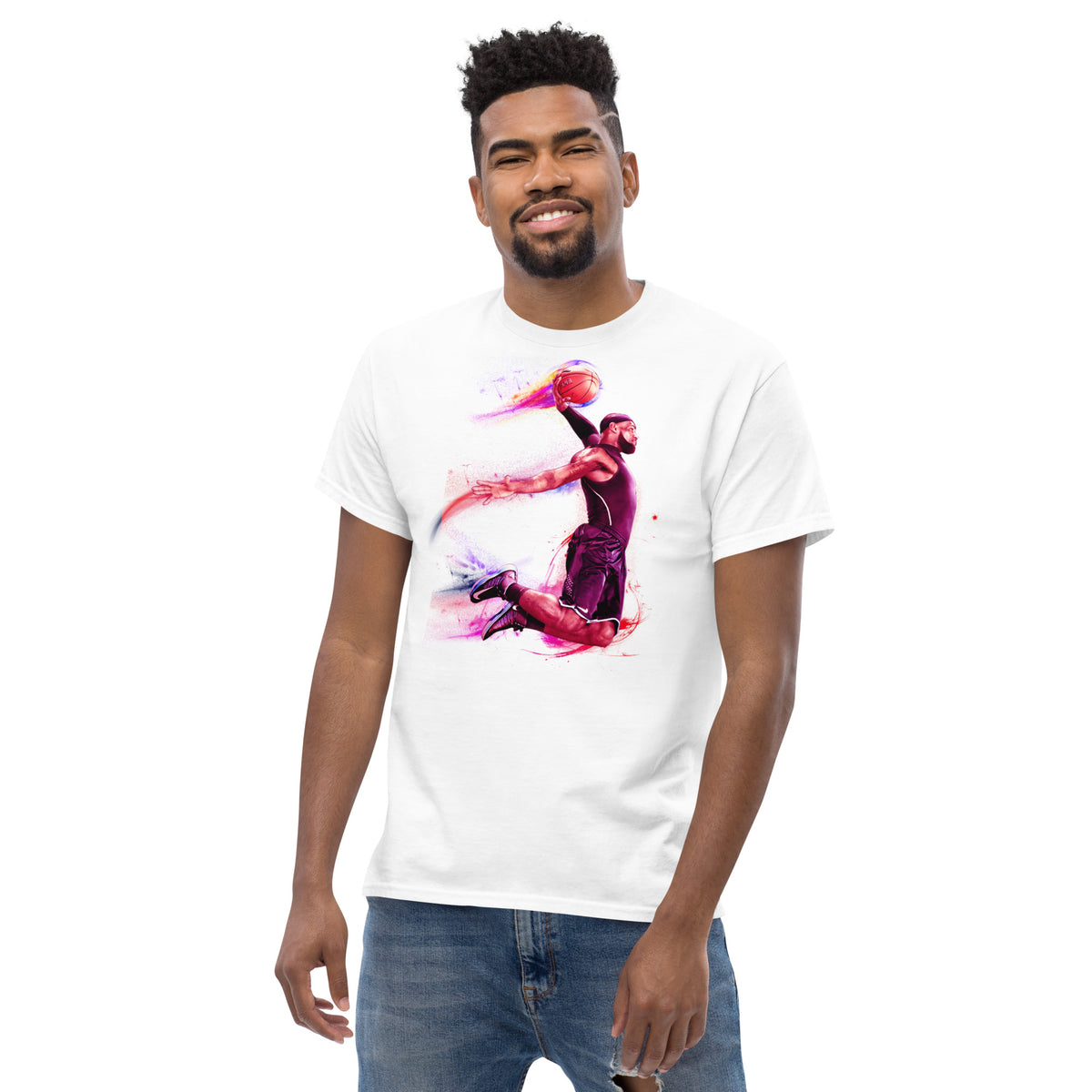Klassisches Herren-T-Shirt Basketballer