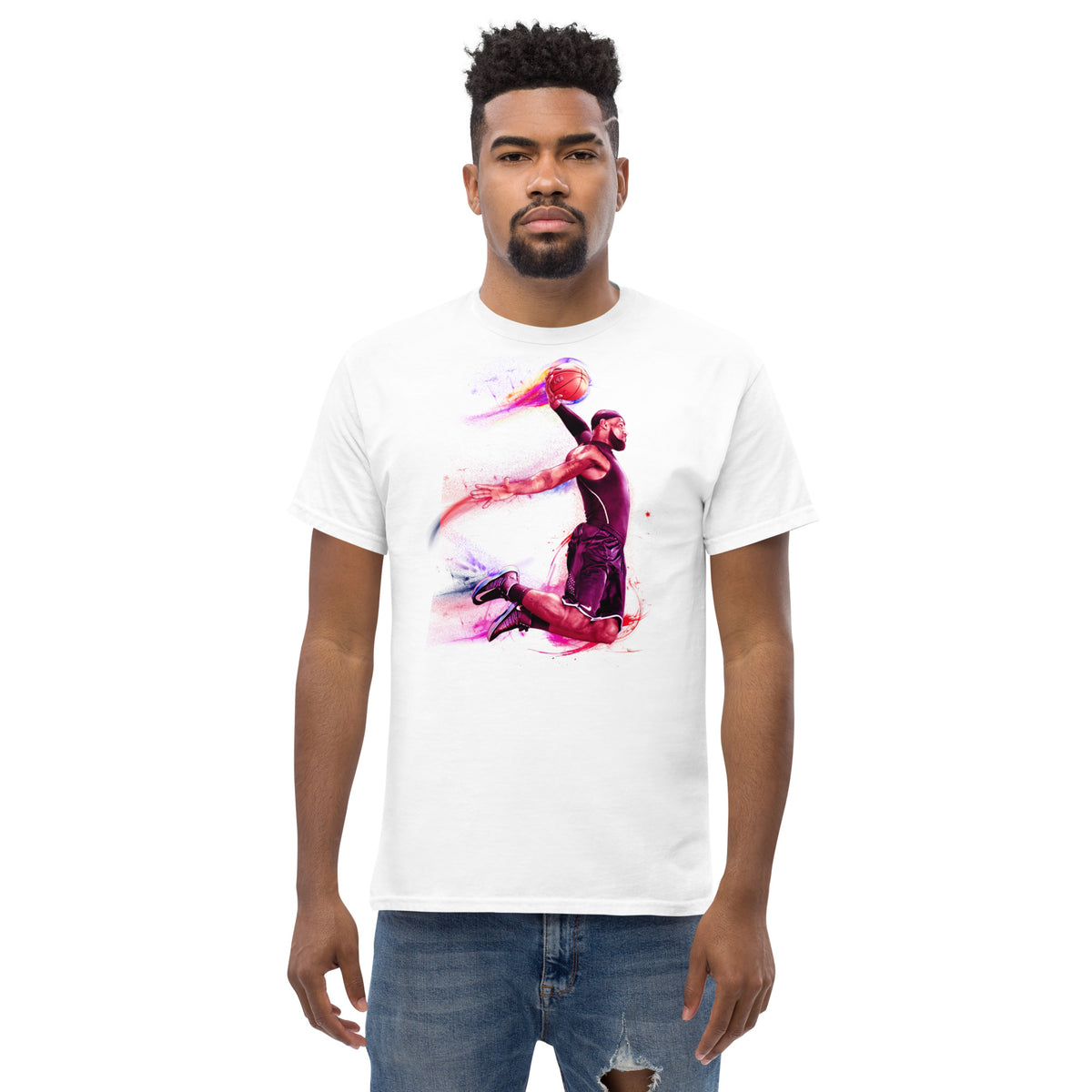 Klassisches Herren-T-Shirt Basketballer
