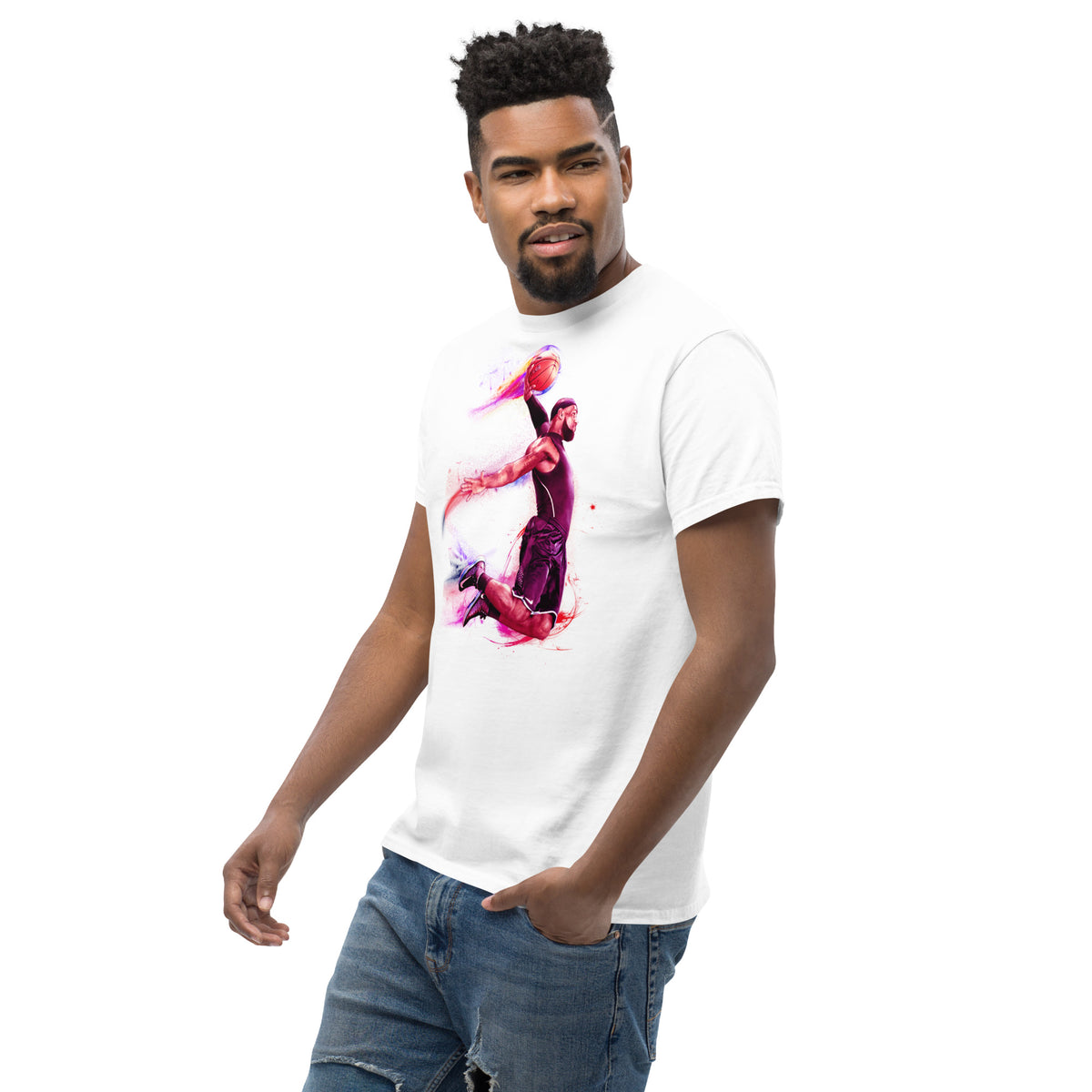 Klassisches Herren-T-Shirt Basketballer